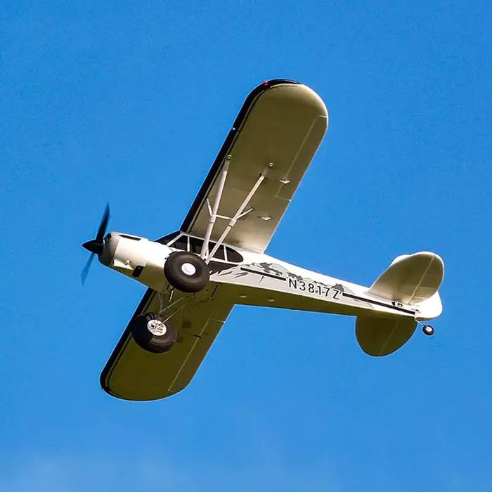 FMSRC RC avion avion 1300MM 1.3M PA-18 J3 Piper Super Cub 3S 5CH avec gyroscope Auto Balance PNP formateur modèle d'avion débutant