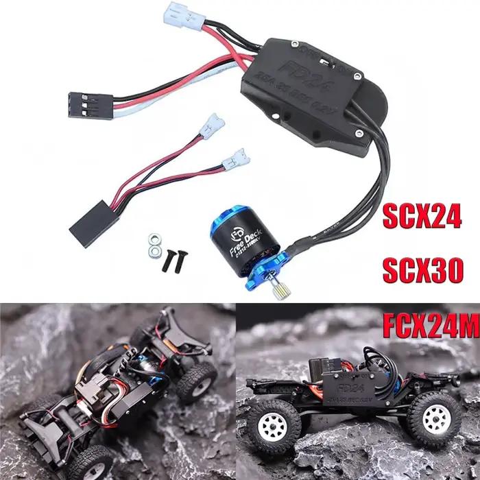 Contrôleur électronique de vitesse (ESC) embarqué SCX30 FD24 pour voiture RC Crawler 1/30 1/24 Axial