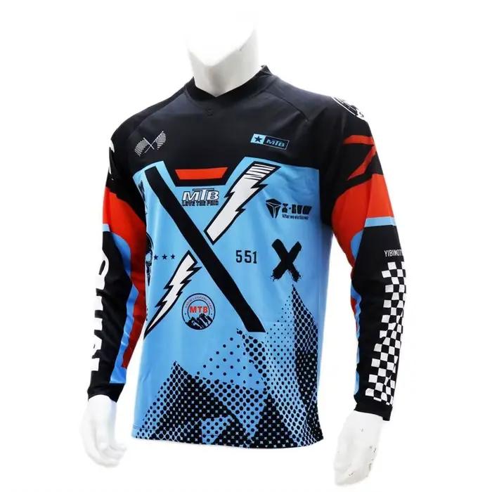 Maillot de course de motocross pour hommes, maillot de cyclisme, vtt, chemise de descente