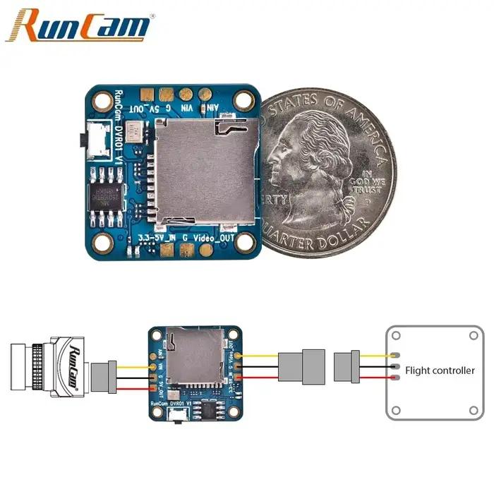 Runcam Run Cam 3.3-5V Mini FPV DVR 25*25mm pour Drone de course FPV Quadcopter pièces accessoires bricolage