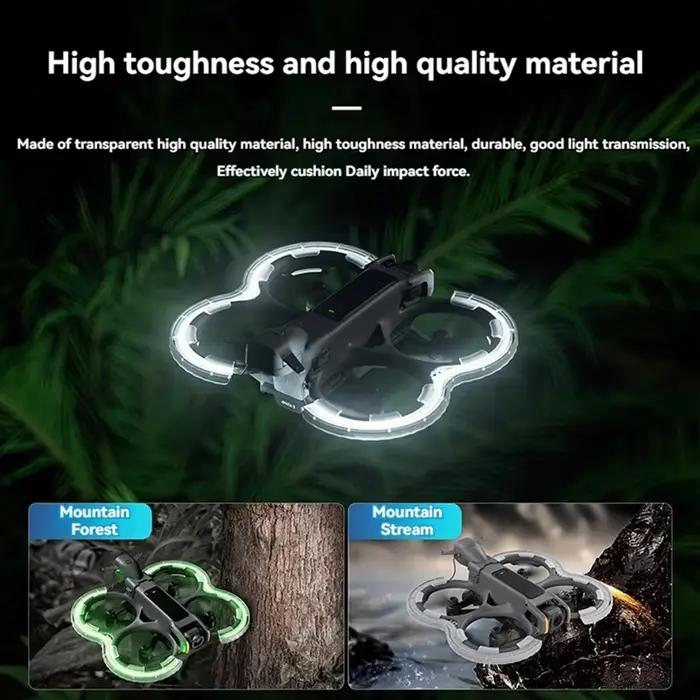 Nouveau Tech Drone lueur hélice garde pour DJI Avata 2 résistant aux rayures Anti-Collision housse de protection pour