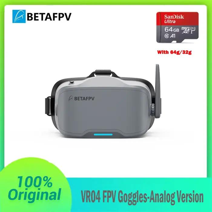 Lunettes FPV BETAFPV VR04 - Version analogique 800*480px HD avec écran LCD intégré et batterie 2000mAh pour drone modèle RC Aquila20