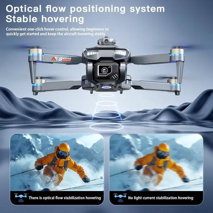 Drone GPS AE19 4, 3" LCD 8K/4K double caméra 360 ° Évitement d'obstacles 3 Options de batterie Quadrirotor RC