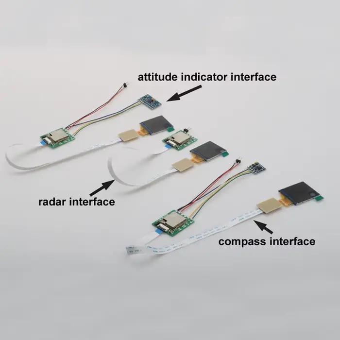 Panneau d'instrumentation de cockpit simulé pour avion RC 4.8-5.2V