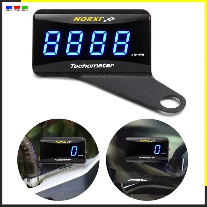 Moto Mini RPM mètre numérique carré LCD affichage moteur tachymètre tachymètre jauge pour BMW YAMAHA KAWASAKI Racing