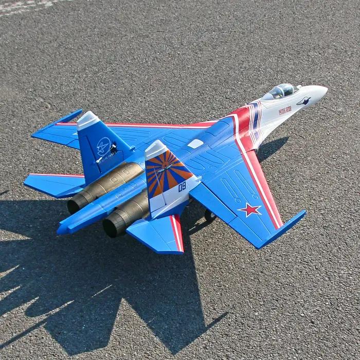 6 CH FlyFans russe démo SU-27 Twin 64mm RC EDF Jet PNP Version RC modèle d'avion