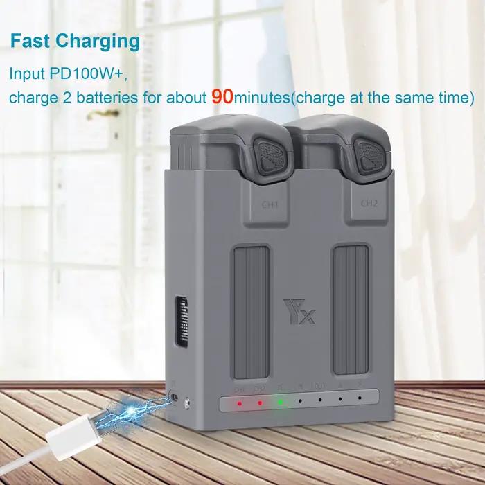 Chargeur Intelligent de batterie Hub de charge rapide bidirectionnelle pour Drone DJI Mavic 4 Pro