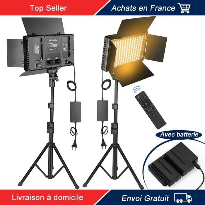 Nagnahz U800+ LED Video Light Photo Studio Lampe Bicolore 2500K-8500k Dimmable avec Trépied Télécommande pour Enregistre