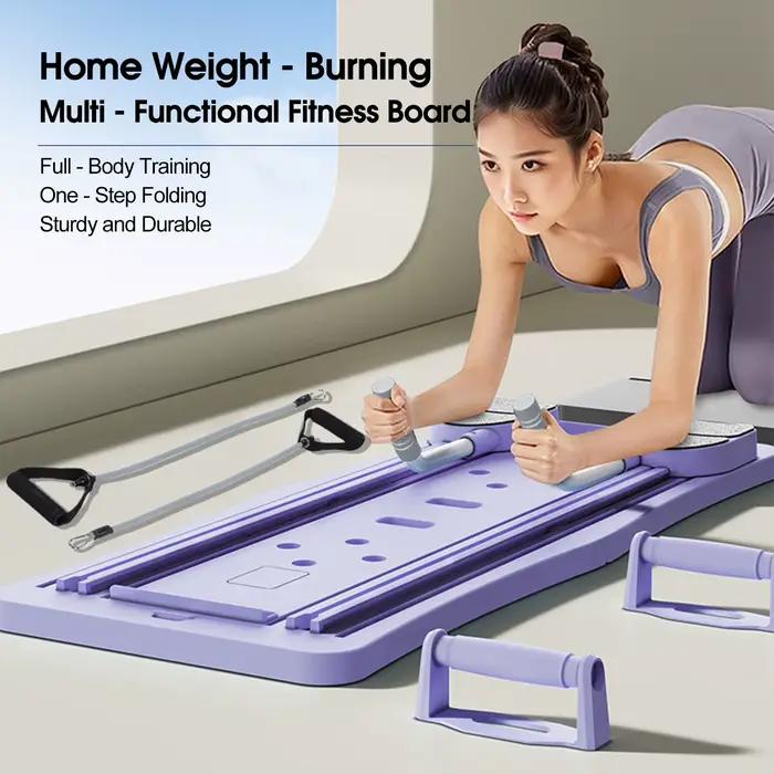 À la maison planche de Pilates pliable 4 en 1 roue d'exercice rouleau équipement d'exercice pour salle de sport à domicile entraîneur d'entraînement planche de Pilates