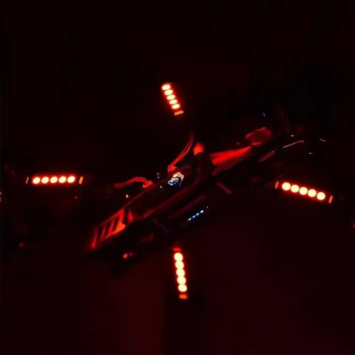 HPXGRC 4 pièces Programmable 2812 bras lumière LED 5V RGB pour FPV Racing Freestyle Whoop Drone-Compatible Runcam