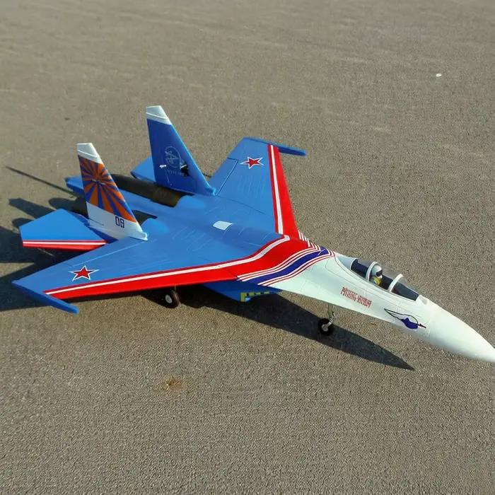 6 CH FlyFans russe démo SU-27 Twin 64mm RC EDF Jet PNP Version RC modèle d'avion
