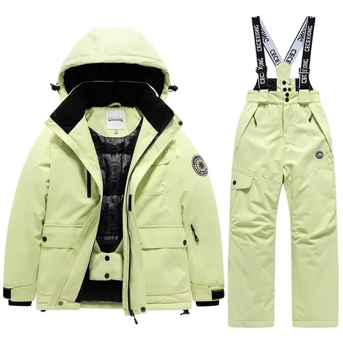 Ski d'hiver manteau et pantalon de Ski pour enfants 2 pièces ensemble chaud imperméable garçons filles Ski en plein air snowboard Ski d'hiver enfants
