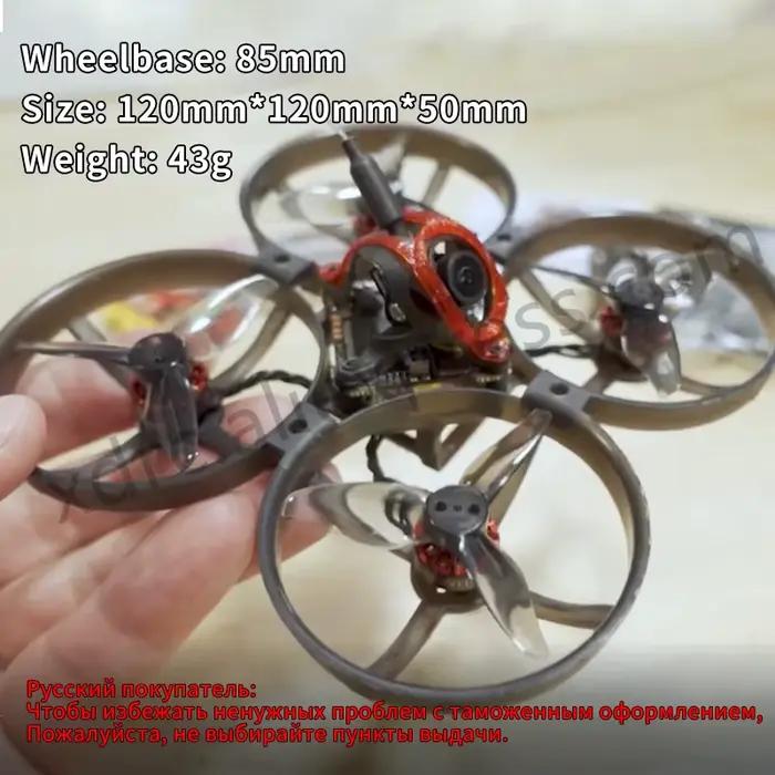 Happymodel Mobula8 Drone/KIT de cadre 1-2S 85mm Micro FPV Whoop Quadcopter Drone 2.4G récepteur ELRS X12 AIO moteur sans balais nouveau