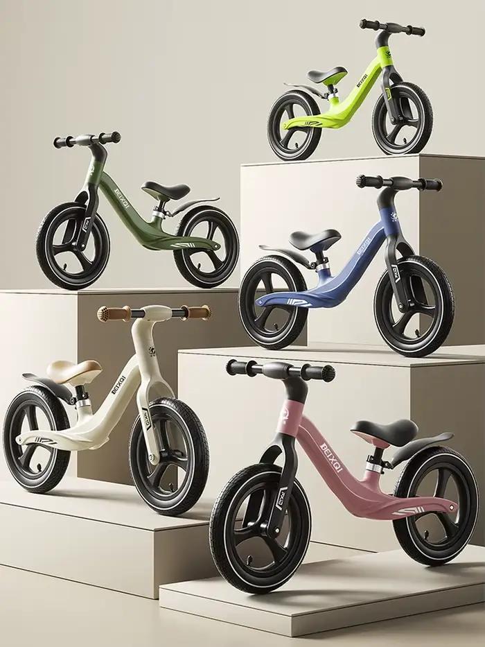 Vélo d'équilibre pour enfants sans pédales, pour les 1 à 8 ans, avec pneus gonflables, cadre en nylon et fibre de verre, poignées antidérapantes en silicone, siège confortable
