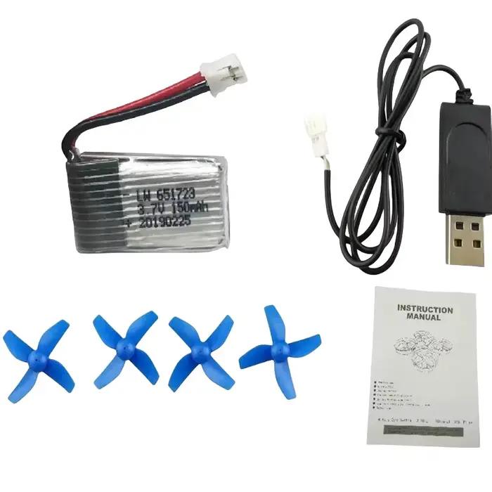 Mini drone RC RTF avec mode sans tête 360 ° Vols et lumières LED résistant aux chocs 5 minutes pour JJRC H36/Eachine