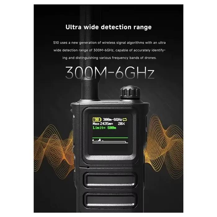 Drone Detector Alarm Skydroid S10 Détecteur anti-drone portable Alarme haute sensibilité pour la surveillance des