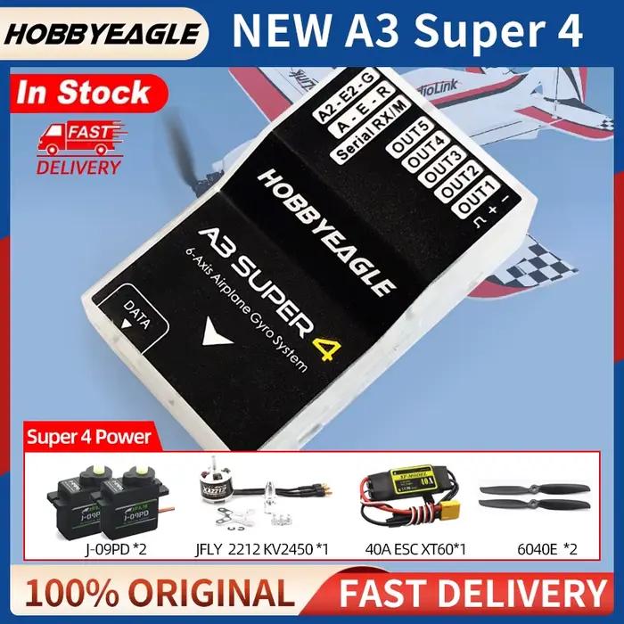 Hobbyeagle A3 Super 4 A3S4 Super4 contrôleur de vol 6 axes avion gyroscope et système de stabilisation