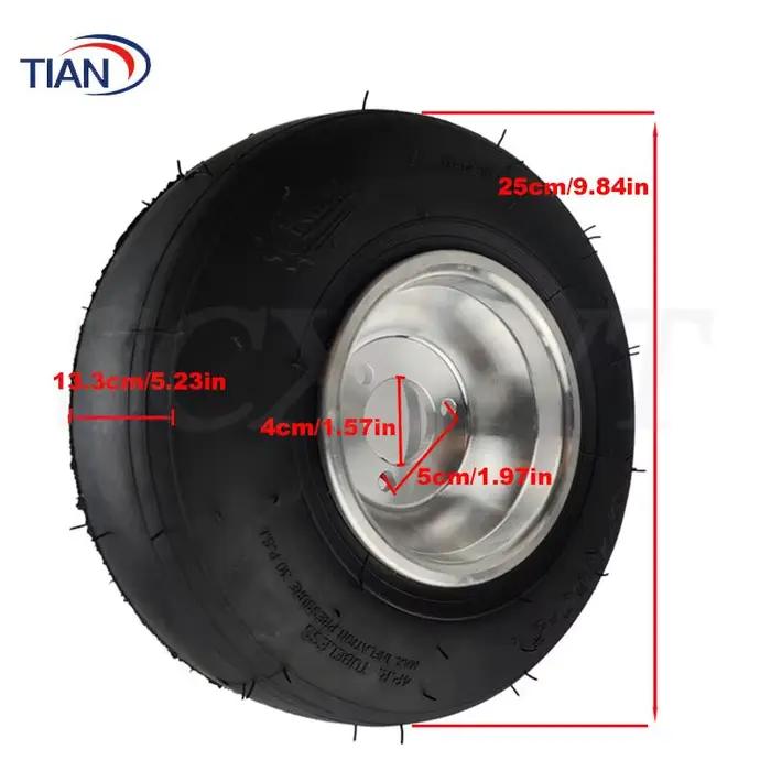 NOUVEAUX pneus 10x4.50-5 avec jantes et conception tubeless pour améliorer la traction et éviter les crevaisons, adaptés aux tricycles de drift.
