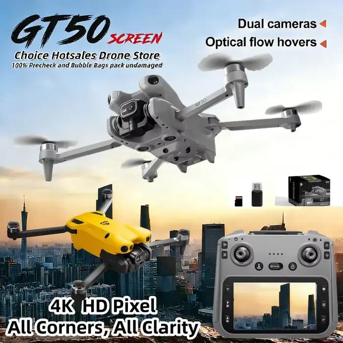 Drone de photographie aérienne Lenovo GT50 avec évitement d'obstacles pour photos et vidéos HD à l'intérieur et à l'extérieur