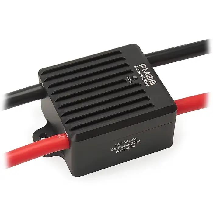 Holybro DroneCAN PM08-CAN Module d'alimentation 2-14S 200A double sortie UBEC abaisseur avec 2 sorties 5V indépendantes pour pièces de Drone RC FPV