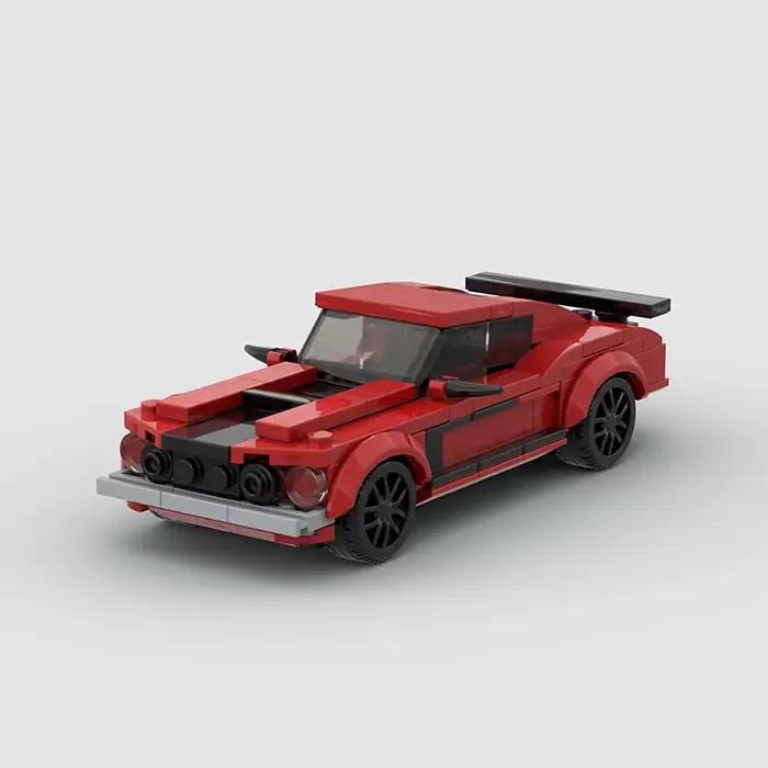 Boss 302 MOC voiture vitesse Super véhicule de course 69 Mustang modèle technique bloc de construction course rallye Sport brique cadeau de noël ville
