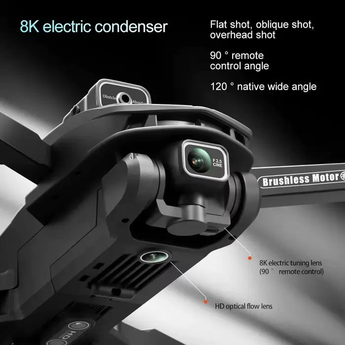 Nouveau Drone V168 2026 GPS 8K Professionnel HD Double Caméras 5G WIFI Brushless 360 ° Jouets quadricoptères pliables