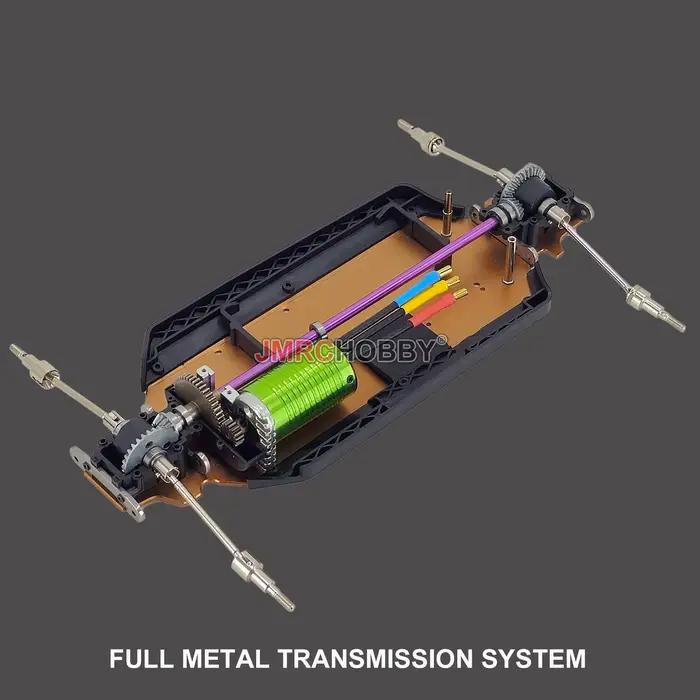 JMRC 1:12 télécommande 2.4G 90KMH Buggy et camion haute vitesse 2 en 1 avec châssis en métal