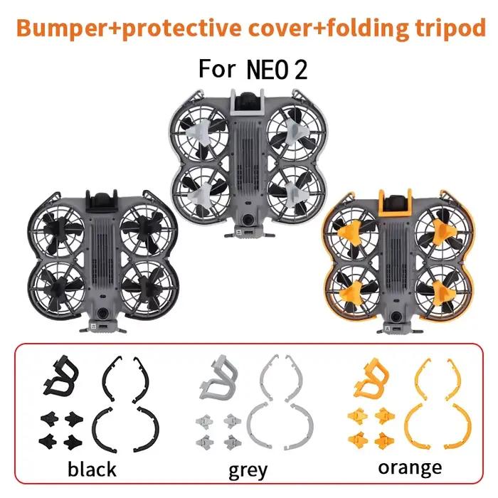 Protection d'hélice durable pour drone NEO 2 ; Barre de pare-chocs anticollision et trépied pliable avec anneau anti-chute