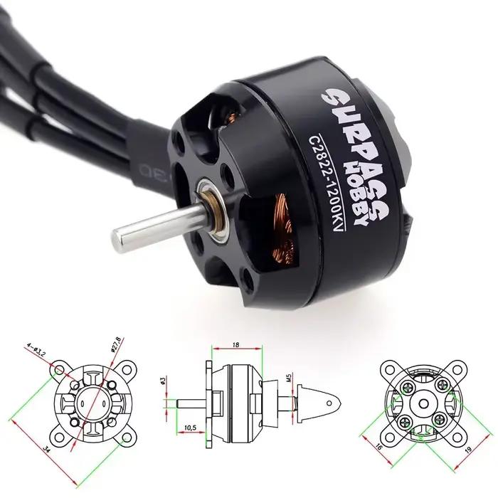 Moteur sans balais pour importateur quadrirotor RC 3D