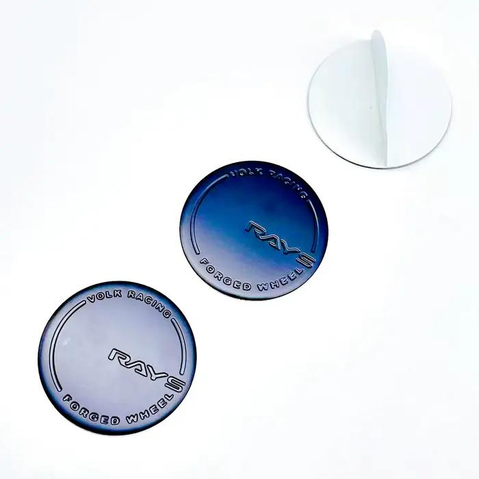 4 autocollants de voiture VOLK Racing RAYS de 45 mm, 50 mm, 56 mm pour emblèmes de moyeu de roue vierge, couvercles de jante et accessoires de style