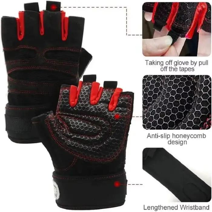 Gants de gymnastique pour hommes et femmes, Fitness, haltérophilie, bracelet, musculation, entraînement, exercice sportif, cyclisme, antichoc