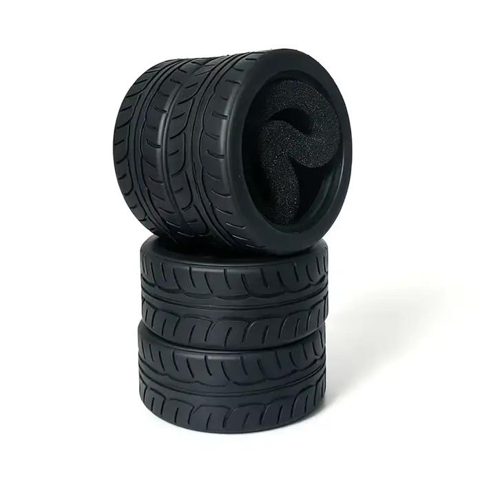 Pneus de course 1/10, pneus en caoutchouc de rallye 65MM pour voiture RC sur route Tamiya TT01 TT02 XV01 XV02 PTG-2 TA06 HSP HPI Kyosho, pièces de mise à niveau