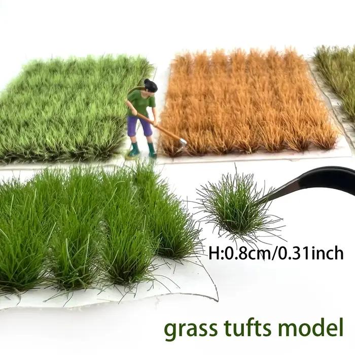 Petits touffes d'herbe modèle bonsaï – 70/91 statiques pour décoration de scène d'artisanat de jardin Miniature