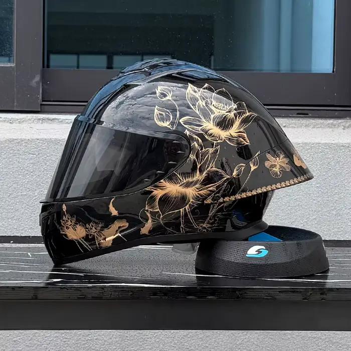 Casque de moto intégral ORZ, casque de moto de course pour hommes et femmes, casque intégral adapté à toutes les saisons, DOT
