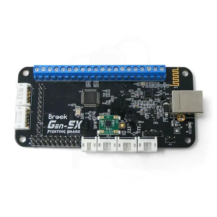 Contrôleur multi-plateforme de combat Brook Gen-5X avec effets d'éclairage RGB-LED, prend en charge PS5 Xbox Series X/Switch/PC