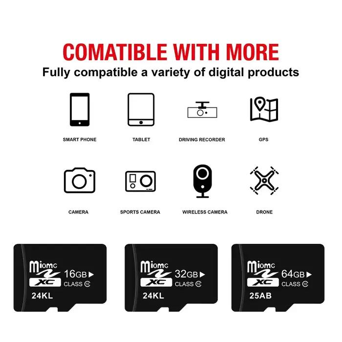 10 catégories carte mémoire haute vitesse 4GB 8GB 16GB 32GB 64GB 128GB