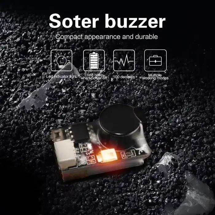 HGLRC Soter Buzzer Drone alarme modèle perdu Beeper Finder 5V lumière LED 22x12x12mm pour RC FPV Freestyle