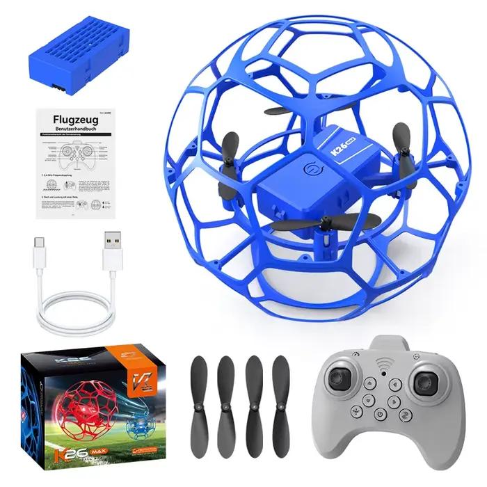 2026 K26 2.4G RC course Football Drone 3D Protection complète pression Altitude télécommande jouet quadrirotor cadeau pour enfant garçon adulte