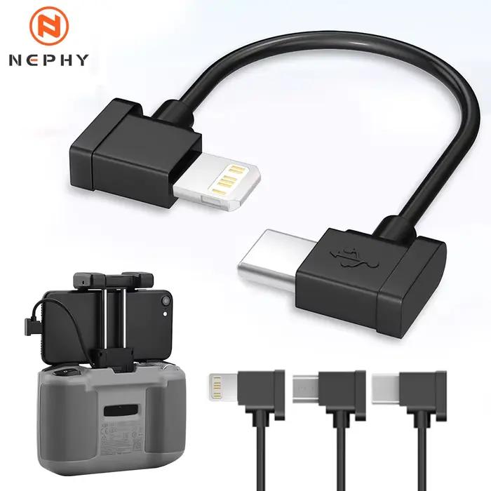 Câble OTG Type C IOS Micro USB UAV Drone télécommande pour téléphone pour connecteur DJI MINI 4K/2/3 Pro/SE/Air/Mavic iPhone Huawei