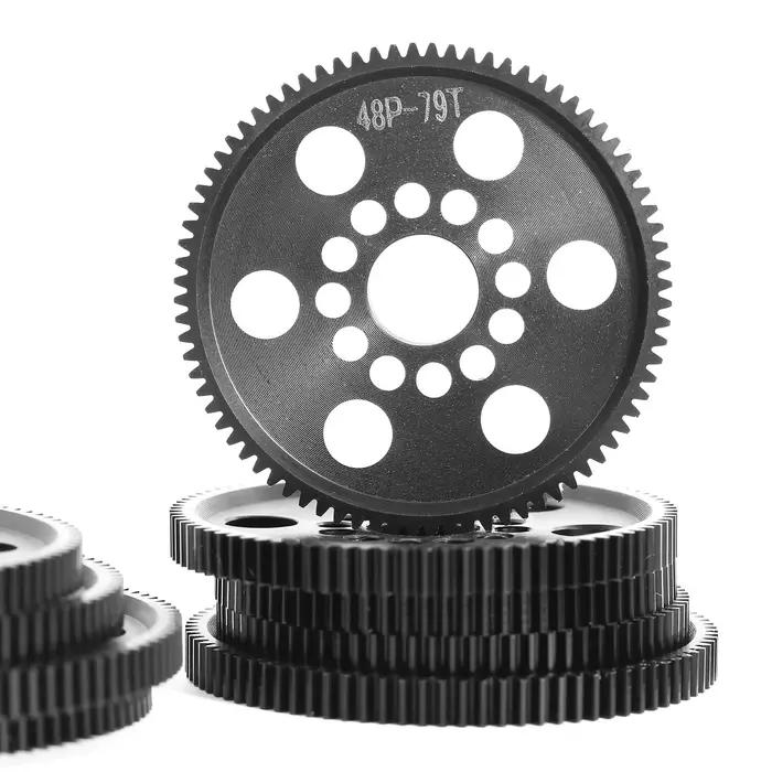 3 course Sakura S XI/XIS/CS/D4/D5 1/10 RC mise à niveau de voiture POM 48P jeu d'engrenages droits (75T 78T 82T 85T 88T 90T) Pa Durable haute Performance