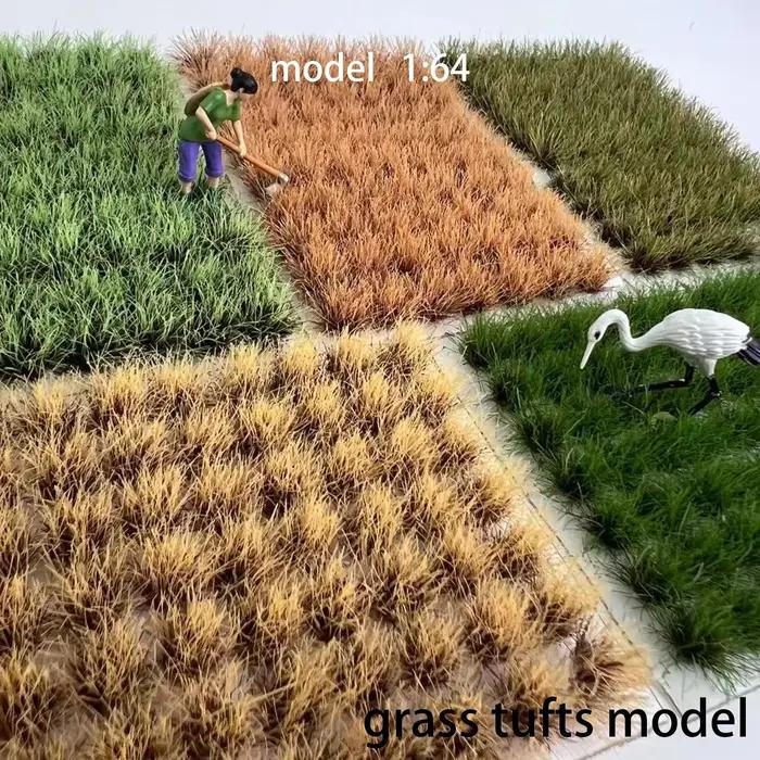 Petits touffes d'herbe modèle bonsaï – 70/91 statiques pour décoration de scène d'artisanat de jardin Miniature