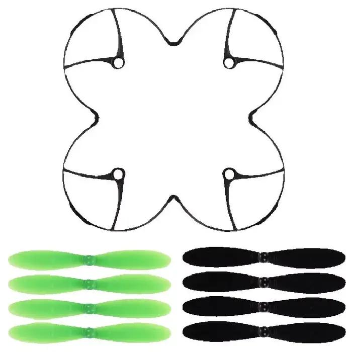Hubsan X4/X6 anneau de protection d'hélice + 8 accessoires (4CW + 4CCW)-cadre anti-collision pour H107C/H107L/D + Kit de pièces de rechange pour Drone RC