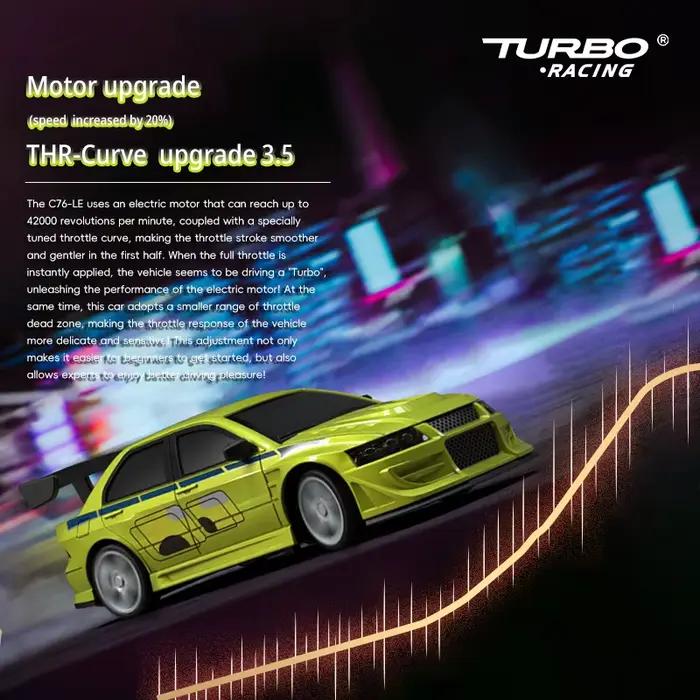 Turbo Racing 1/76 C76 course à pied plate MINI RTR modèle télécommandé voiture sur route jouets de bureau