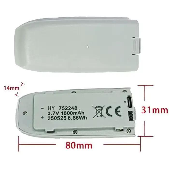 Batterie 3.7V 1800mAh pour Drone T21P RC Quadrirotor Compatible LSRC Accessoire de Remplacement Haute Capacité Sécurité et Fiabilité Pour Vols Aériens Longs Occasions Spéciales