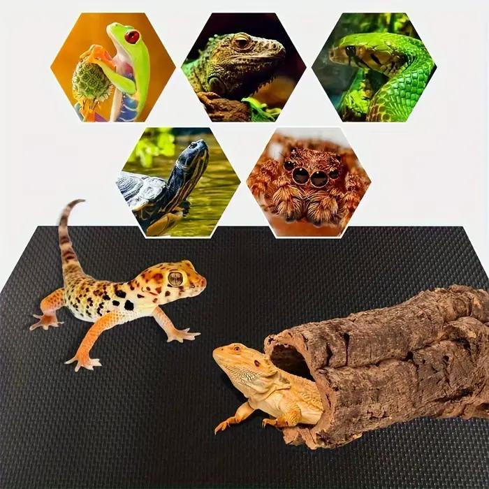 Tapis pour terrariums de reptiles, adapté aux amphibiens, conçu pour les dragons barbus, les geckos léopards, les serpents et les tortues. Coupé sur mesure.