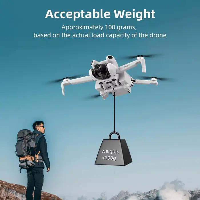 BRDRC – système Airdrop pour Drone DJI Mini 4 Pro, appât de pêche, cadeau de mariage, lanceur, accessoires légers, charge 100g