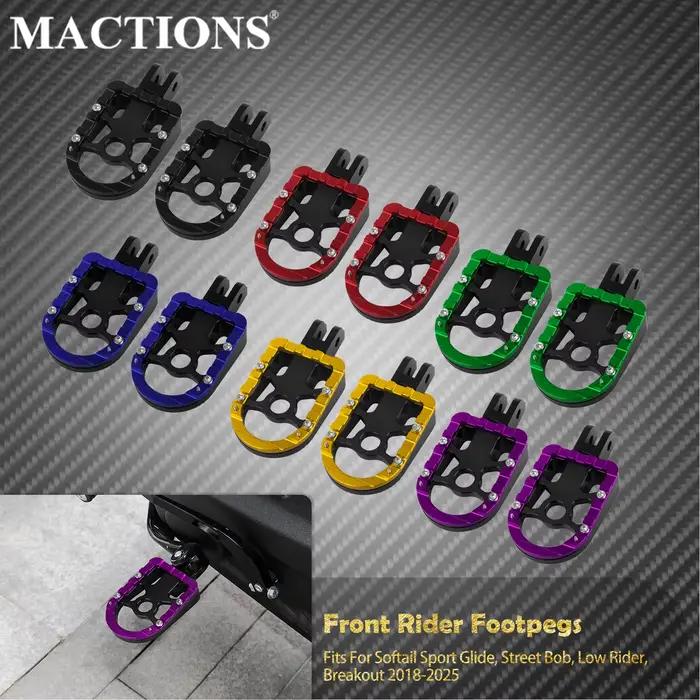 Repose-pieds avant pour conducteur de moto, pédale de repose-pieds pour Harley Softail Low Rider Breakout FXBB 2018-Up Sportster S RH1250S