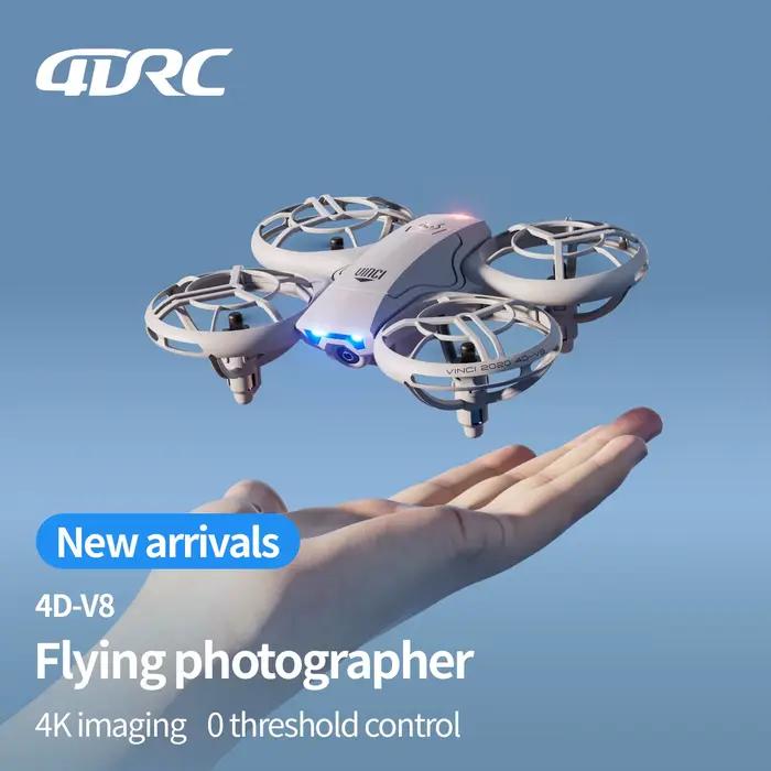 4DRC nouveau V8 Mini Drone 6k profession HD caméra grand Angle WiFi FPV RC Dron hauteur garder Drones hélicoptère enfants jouets cadeaux