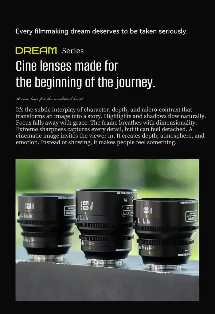 Objectif 7Artisans Dream Series 35mm Mise au Point Fixe Polyvalent Pour Photographie Professionnelle et Amateurs Occasions Spéciales