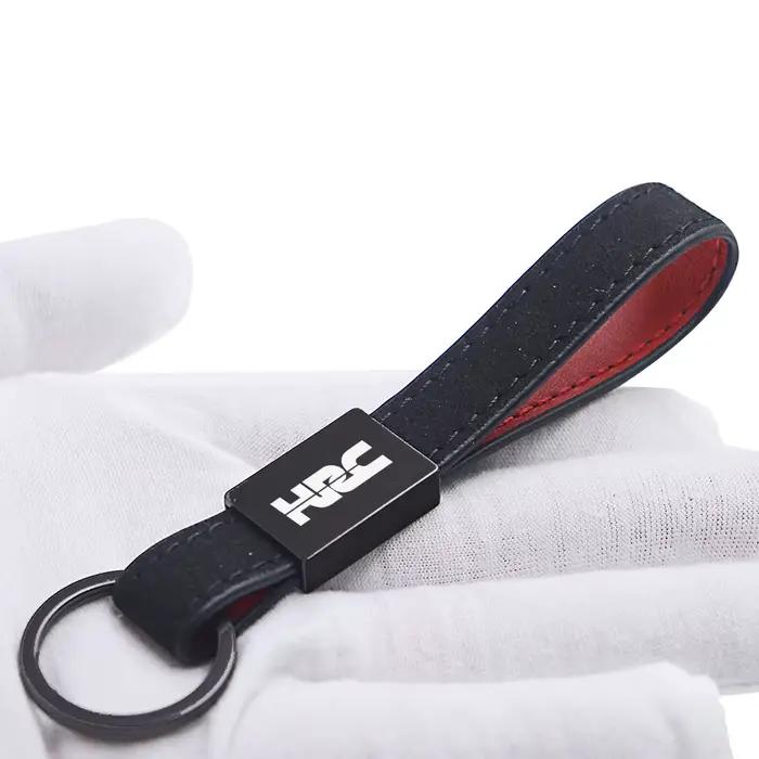 Porte-clés de moto en cuir pour honda HRC, accessoires de voiture